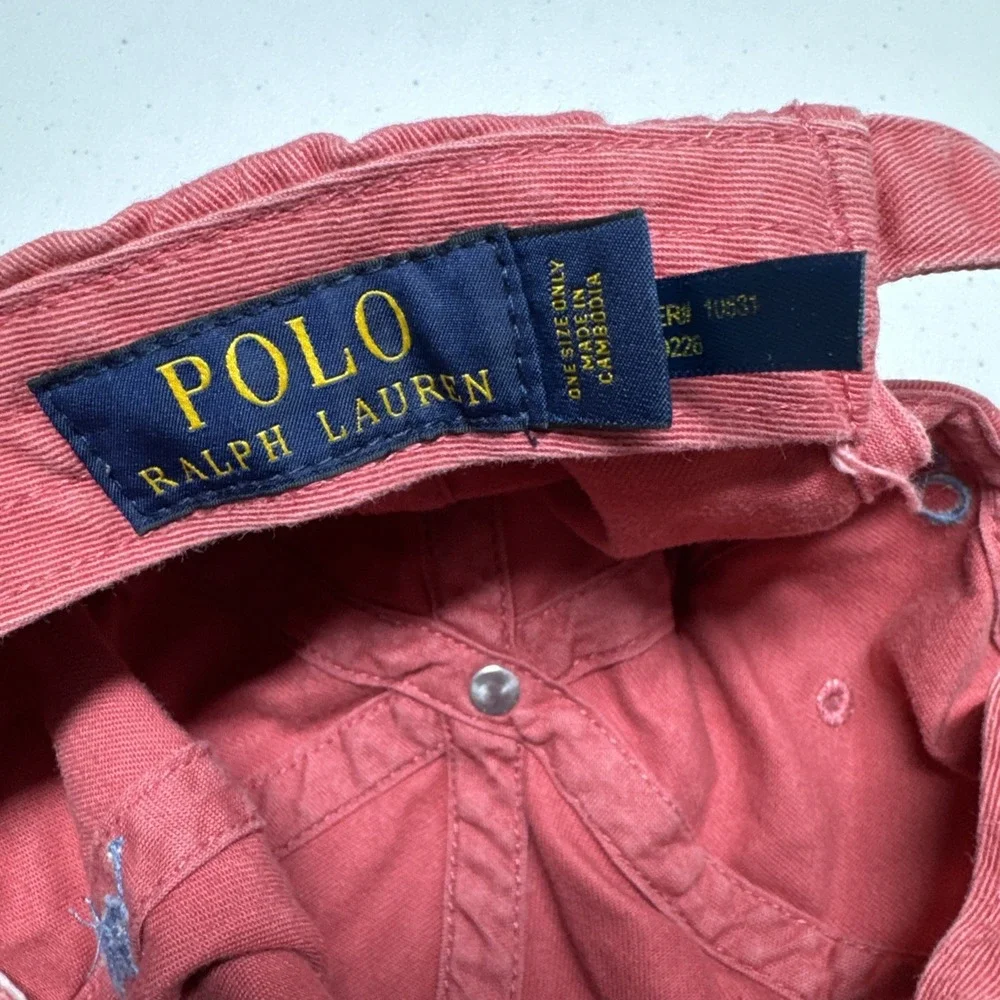 Polo Ralph Lauren Pink Salmon Colored Unisex baseball hat pony